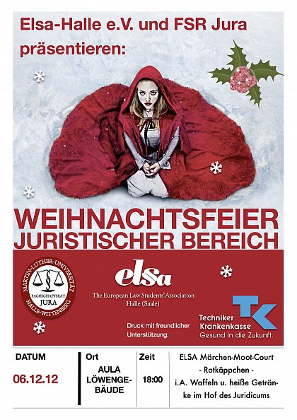 Plakat Weihnachtsfeier 2012